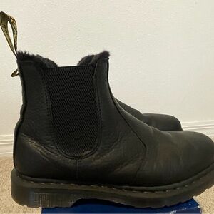 Leather Men's fur lined DR MARTENS